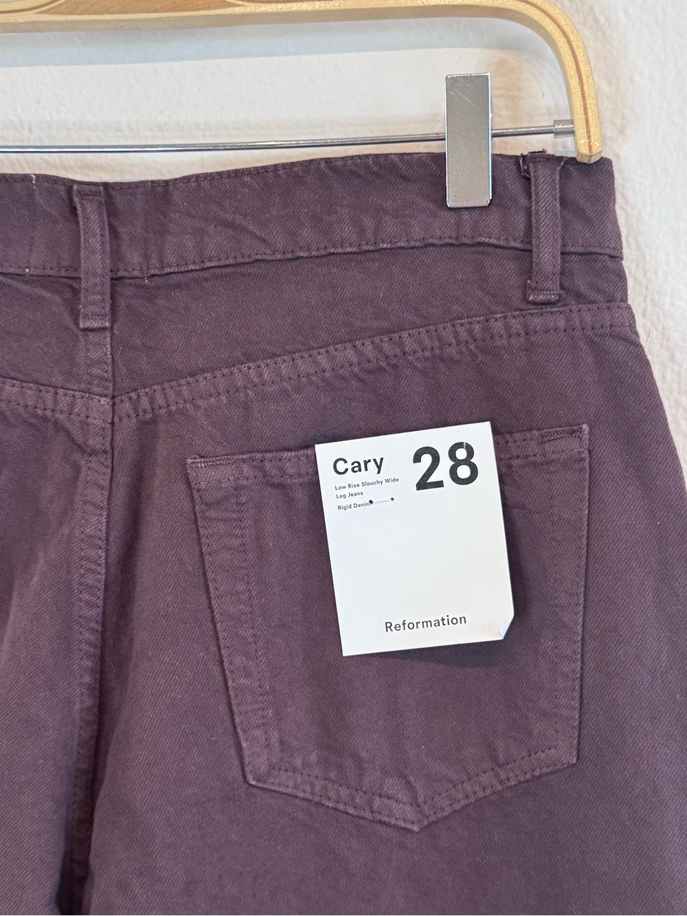 Reformation Cary Low Rise Slouchy Wide Leg Mole - Picture 8 of 14